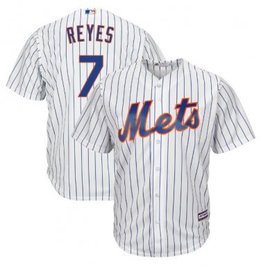 Size XXL Jose Reyes #7 New York Mets Cool Base Player Men's Jersey White