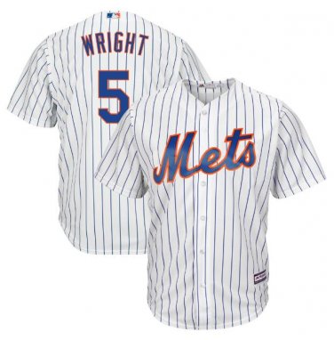 Size XXXL David Wright #5 New York Mets Cool Base Player Men's Jersey White