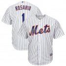 Size M Amed Rosario #1 New York Mets Cool Base Player Men's Jersey White