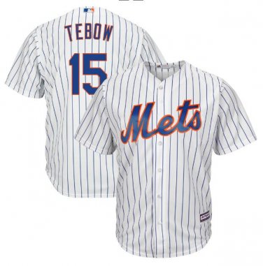 Size XXXL Tim Tebow #15 New York Mets Cool Base Player Men's Jersey White