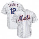 Size XXL Juan Lagares #12 New York Mets Cool Base Player Men's Jersey White