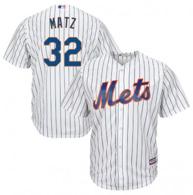 Size XXL Steven Matz #32 New York Mets Cool Base Player Men's Jersey White