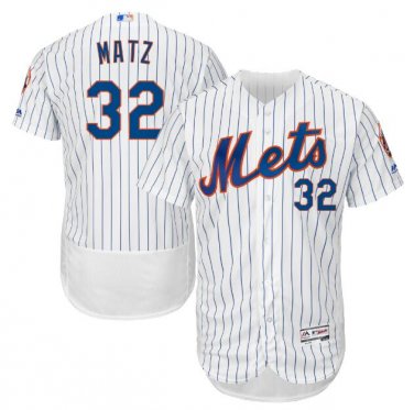 Size XXL Steven Matz #32 New York Mets Collection Flex Base Player Men's Jersey White