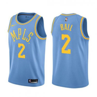 Lonzo Ball #2 Los Angeles Lakers Swingman Classic Jersey Men's Blue 2X-Large