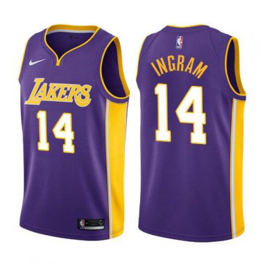 Brandon Ingram #14 Los Angeles Lakers Swingman Men's Jersey Purple - Statement Edition Size L