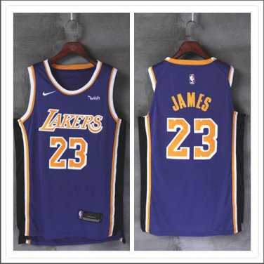 LeBron James #23 Los Angeles Lakers Swingman Jersey Youth Purple - Statement Edition Size M