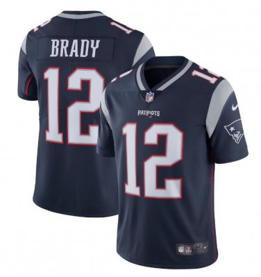 Tom Brady #12 New England Patriots Limited Player Jersey Men's Navy Size XXXL