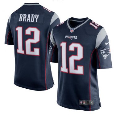 Tom Brady #12 New England Patriots Game Player Jersey Men's Navy Size M