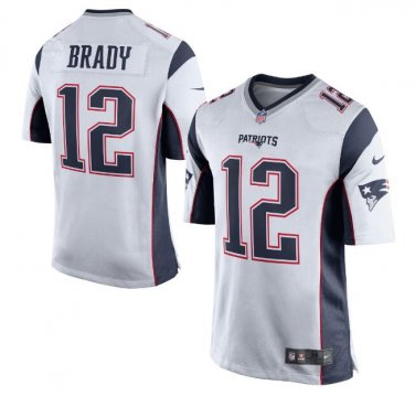 Tom Brady #12 New England Patriots Game Player Jersey Men's White Size L