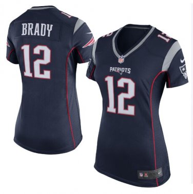 Tom Brady #12 New England Patriots Game Player Jersey Women's Navy Size S
