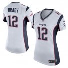 Tom Brady #12 New England Patriots Game Player Jersey Women's White Size L