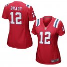 Tom Brady #12 New England Patriots Game Player Jersey Women's Red Size L