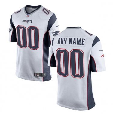 Custom New England Patriots Game Player Jersey Men's White Size S M L XL XXL XXXL