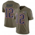 Tom Brady #12 New England Patriots Limited Player Jersey Men's Olive Size XXXL