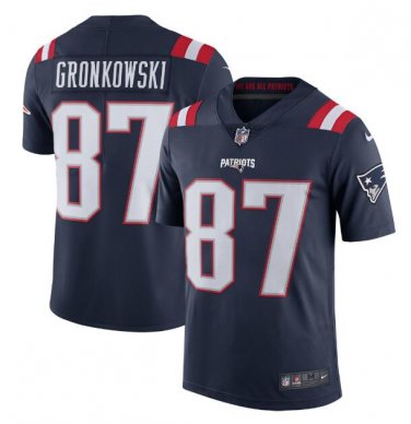 Rob Gronkowski #87 New England Patriots Rush Limited Player Jersey Men's Navy Size XXXL