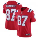 Rob Gronkowski #87 New England Patriots Rush Limited Player Jersey Men's Red Size M