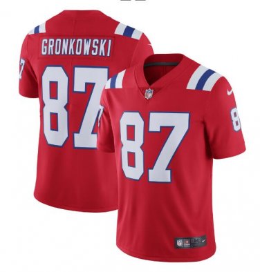 Rob Gronkowski #87 New England Patriots Rush Limited Player Jersey Men's Red Size XXXL