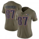 Rob Gronkowski #87 New England Patriots Limited Player Jersey Women's Olive Size XL