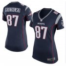 Rob Gronkowski #87 New England Patriots Game Player Jersey Women's Navy Size L
