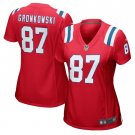 Rob Gronkowski #87 New England Patriots Game Player Jersey Women's Red Size XXL