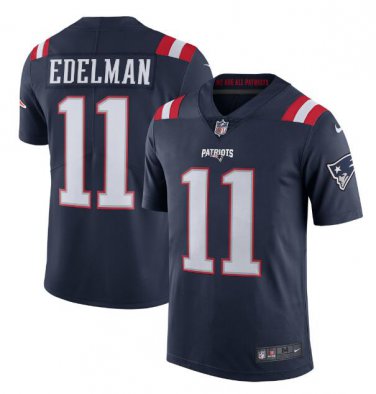 Julian Edelman #11 New England Patriots Rush Limited Player Jersey Men's Navy Size M