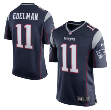 Julian Edelman #11 New England Patriots Game Player Jersey Men's Navy Size XXL