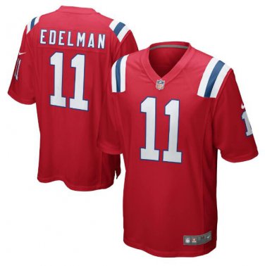 Julian Edelman #11 New England Patriots Game Player Jersey Men's Red Size M
