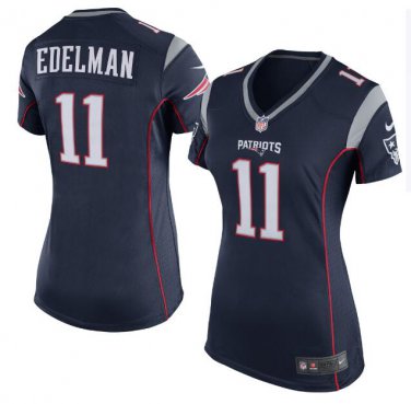 Julian Edelman #11 New England Patriots Game Player Jersey Women's Navy Size XXL