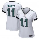 Carson Wentz #11 Philadelphia Eagles Game Player Jersey Women's White Size S
