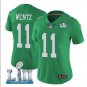 Carson Wentz #11 Philadelphia Eagles Limited Player Jersey Women's Kelly Green Size M