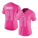 Carson Wentz #11 Philadelphia Eagles Limited Player Jersey Women's Pink Size M