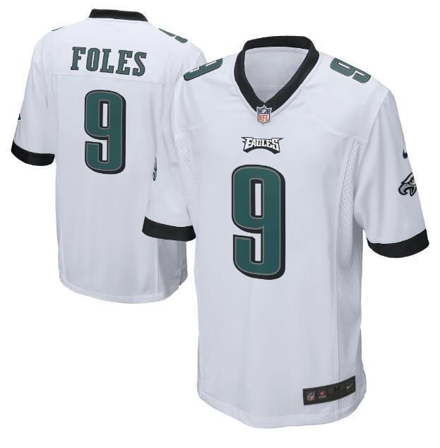 Nick Foles #9 Philadelphia Eagles Game Player Jersey Men's White Size XL