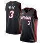 Dwyane Wade #3 Miami Heat Swingman Men's Jersey Black Size S