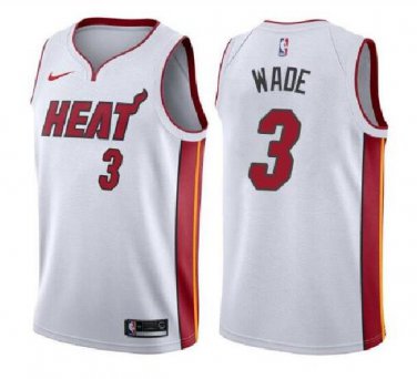 Dwyane Wade #3 Miami Heat Swingman Men's Jersey White Size M