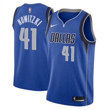 Dirk Nowitzki #41 Dallas Mavericks Swingman Men's Jersey Royal Size L