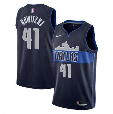 Dirk Nowitzki #41 Dallas Mavericks Swingman Men's Jersey Navy Size S