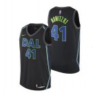 Dirk Nowitzki #41 Dallas Mavericks City Edition Swingman Men's Jersey Black Size L