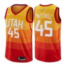 Donovan Mitchell #45 Utah Jazz City Edition Men's Jersey Orange Size XXL