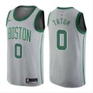 Jayson Tatum #0 Boston Celtics City Edition Men's Jersey Gray Size L