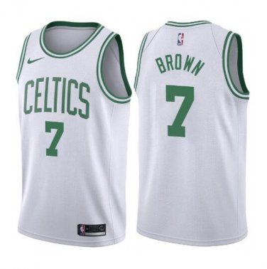 Jaylen Brown #7 Boston Celtics Swingman Men's Jersey White Size XXL