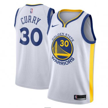 Stephen Curry #30 Golden State Warriors Swingman Men's Jersey White Size L