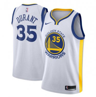 Kevin Durant #35 Golden State Warriors Swingman Men's Jersey White Size L
