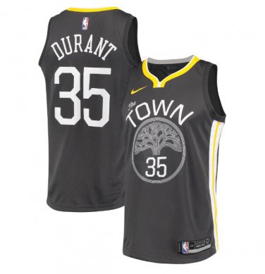 Kevin Durant #35 Golden State Warriors Swingman Men's Jersey Black Size S