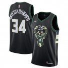 Giannis Antetokounmpo #34 Milwaukee Bucks Swingman Men's Jersey Black - Statement Edition Size L