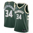 Giannis Antetokounmpo #34 Milwaukee Bucks Swingman Men's Jersey Green - Statement Edition Size M
