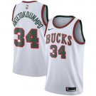 Giannis Antetokounmpo #34 Milwaukee Bucks Classic Men's Jersey White - Statement Edition Size M