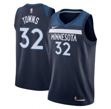 Karl-Anthony Towns #32 Minnesota Timberwolves Swingman Men's Jersey Navy - Icon Edition Size S