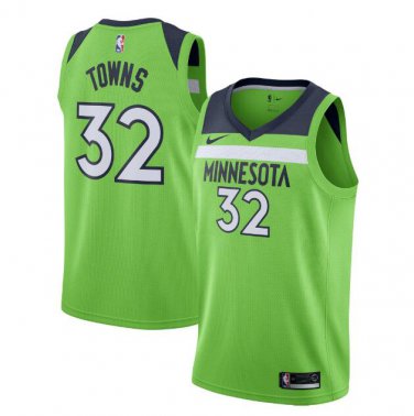 Karl-Anthony Towns #32 Minnesota Timberwolves Swingman Men's Jersey Green Statement Edition Size XXL