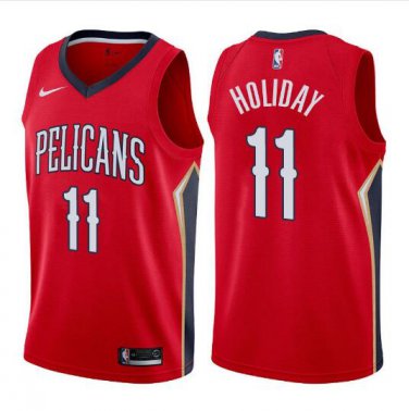 Jrue Holiday #11 New Orleans Pelicans Swingman Men's Jersey Red - Association Size M