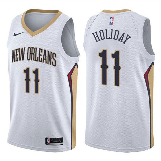 Jrue Holiday #11 New Orleans Pelicans Swingman Men's Jersey White ...